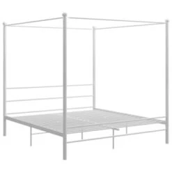 VidaXL Himmelbett Weiß Metall 200x200 Cm Bettrahmen 8 VidaXL Himmelbett Weiß Metall 200x200 Cm Bettrahmen -Mytoys Home Store 30065268 03
