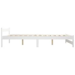 VidaXL Massivholzbett Weiß Kiefer 160x200 Cm Bettgestell