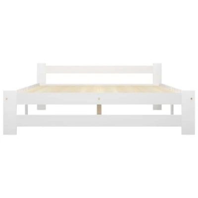 VidaXL Massivholzbett Weiß Kiefer 160x200 Cm Bettgestell 6 VidaXL Massivholzbett Weiß Kiefer 160x200 Cm Bettgestell – Bild 4