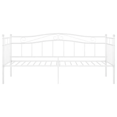 VidaXL Schlafsofa Bettgestell Weiß Metall 90x200 Cm Schlafsofa-Rahmen 3 VidaXL Schlafsofa Bettgestell Weiß Metall 90x200 Cm Schlafsofa-Rahmen