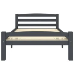 VidaXL Massivholzbett Dunkelgrau Kiefer 100x200 Cm Bettrahmen 9 VidaXL Massivholzbett Dunkelgrau Kiefer 100x200 Cm Bettrahmen -Mytoys Home Store 30065299 04