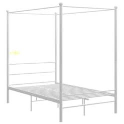 VidaXL Himmelbett Weiß Metall 120x200 Cm Bettrahmen 8 VidaXL Himmelbett Weiß Metall 120x200 Cm Bettrahmen -Mytoys Home Store 30065309 03