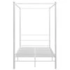 VidaXL Himmelbett Weiß Metall 140x200 Cm Bettrahmen