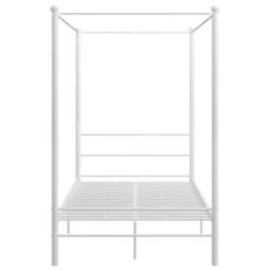 VidaXL Himmelbett Weiß Metall 140x200 Cm Bettrahmen