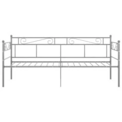 VidaXL Schlafsofa Bettgestell Grau Metall 90x200 Cm Schlafsofa-Rahmen