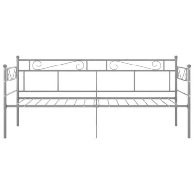 VidaXL Schlafsofa Bettgestell Grau Metall 90x200 Cm Schlafsofa-Rahmen 4 VidaXL Schlafsofa Bettgestell Grau Metall 90x200 Cm Schlafsofa-Rahmen – Bild 2