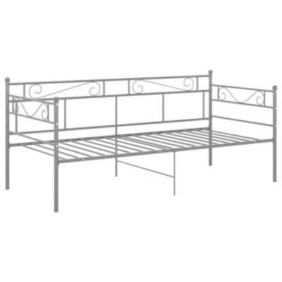 VidaXL Schlafsofa Bettgestell Grau Metall 90x200 Cm Schlafsofa-Rahmen 7 VidaXL Schlafsofa Bettgestell Grau Metall 90x200 Cm Schlafsofa-Rahmen – Bild 5