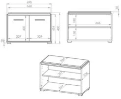 Feldmann-Wohnen Schuhbank Caro Sitzbank 70x34x48 Cm 2-türig -Mytoys Home Store 30076673 03