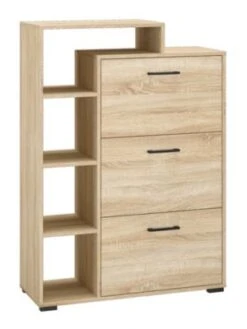 Feldmann-Wohnen Schuhschrank Caro Dielenschrank 90x34x126 Cm 3-türig