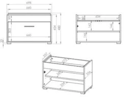 Feldmann-Wohnen Schuhbank Caro Sitzbank 70x34x48 Cm 1-türig 10 Feldmann-Wohnen Schuhbank Caro Sitzbank 70x34x48 Cm 1-türig -Mytoys Home Store 30076699 03