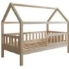TICAA Kinderbett Hausbett "Kay" 80x160 Kiefer Natur -Mytoys Home Store 30176569 01