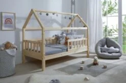 TICAA Kinderbett Hausbett "Kay" 80x160 Kiefer Natur 10 TICAA Kinderbett Hausbett "Kay" 80x160 Kiefer Natur -Mytoys Home Store 30176569 03
