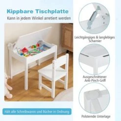 COSTWAY® Sitzgruppe Schreibtisch Mit Stuhl & Zeichenpapier -Mytoys Home Store 30184923 03