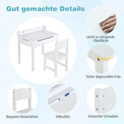 COSTWAY® Sitzgruppe Schreibtisch Mit Stuhl & Zeichenpapier -Mytoys Home Store 30184923 04
