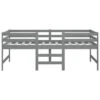 VidaXL Halbhochbett Grau Massivholz Kiefer 90x200 Cm Halbhochbett
