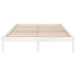 VidaXL Massivholzbett Weiß Kiefer 140x190 Cm Bettrahmen 10 VidaXL Massivholzbett Weiß Kiefer 140x190 Cm Bettrahmen -Mytoys Home Store 30201567 03