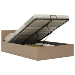 VidaXL Stauraumbett Hydraulisch Cappuccino-Braun Kunstleder 140×200 Cm Stauraumbett -Mytoys Home Store 30201704 03