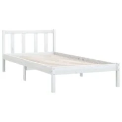 VidaXL Massivholzbett Weiß Kiefer 90x200 Cm Bettrahmen -Mytoys Home Store 30202107 04