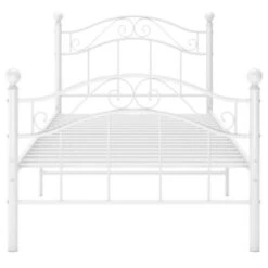 VidaXL Bett Weiß Metall 90x200 Cm Bettgestell -Mytoys Home Store 30202392 04
