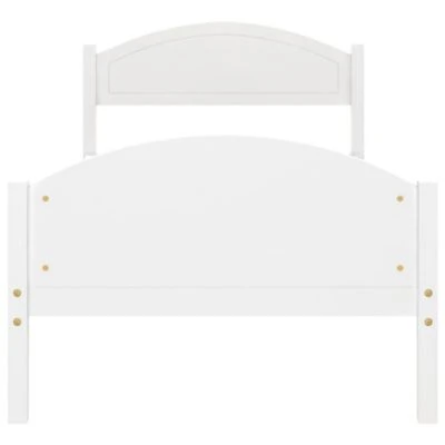 VidaXL Massivholzbett Weiß Kiefer 100x200 Cm Bettgestell 3 VidaXL Massivholzbett Weiß Kiefer 100x200 Cm Bettgestell