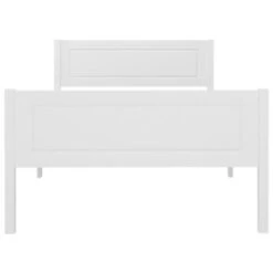 VidaXL Massivholzbett Kiefer Weiß 100x200 Cm Bettrahmen