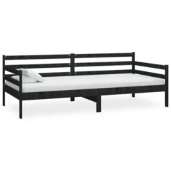 VidaXL Tagesbett Mit Matratze 90x200 Cm Schwarz Kiefer Massivholz Tagesbett -Mytoys Home Store 30202795 03