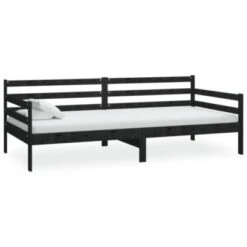 VidaXL Tagesbett Mit Matratze 90x200 Cm Schwarz Kiefer Massivholz Tagesbett -Mytoys Home Store 30202795 04