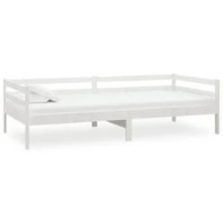 VidaXL Tagesbett Mit Matratze 90x200 Cm Weiß Kiefer Massivholz Tagesbett