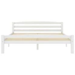 VidaXL Massivholzbett Weiß Kiefer 160x200 Cm Bettrahmen -Mytoys Home Store 30202920 04