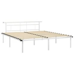 VidaXL Bettgestell Weiß Metall 200x200 Cm Bettgestell 8 VidaXL Bettgestell Weiß Metall 200x200 Cm Bettgestell -Mytoys Home Store 30203075 03