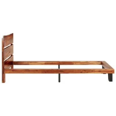VidaXL Massivholzbett Mit Baumkante Akazie 90 Cm Bettgestell 3 VidaXL Massivholzbett Mit Baumkante Akazie 90 Cm Bettgestell