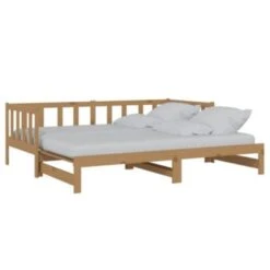 VidaXL Tagesbett Ausziehbar Honigbraun Kiefer Massivholz 2x(90x200) Cm Tagesbett -Mytoys Home Store 30227361 03