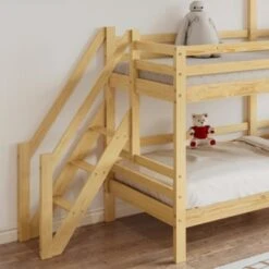 Merax Hausbetten Etagenbett 90x200cm Kinderbett Mit Leiter, Fallschutz Und Lattenrost, Hochbett Stockbett Kiefer Holzbett Hausbett Mit Dach Und Fenster, Weiß/Natur 13 Merax Hausbetten Etagenbett 90x200cm Kinderbett Mit Leiter, Fallschutz Und Lattenrost, Hochbett Stockbett Kiefer Holzbett Hausbett Mit Dach Und Fenster, Weiß/Natur -Mytoys Home Store 30237918 06