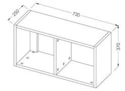 Feldmann-Wohnen Wandregal Regal Uni 72x25x37cm 2 Fächer 7 Feldmann-Wohnen Wandregal Regal Uni 72x25x37cm 2 Fächer -Mytoys Home Store 30353696 03