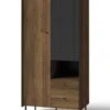 Feldmann-Wohnen Kleiderschrank Drehtürenschrank Pereto 88x55x190cm 2-türig Mit 2 Schubladen