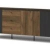 Feldmann-Wohnen Kommode Sideboard Pereto 200x40x78cm 3-türig Mit 3 Schubladen