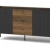 Feldmann-Wohnen Kommode Sideboard Pereto 150x40x78cm 2-türig Mit 3 Schubladen
