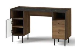 Feldmann-Wohnen Schreibtisch Bürotisch Pereto 135x55x79cm 1-türig 2 Schubladen -Mytoys Home Store 30353728 03