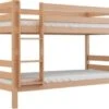 Polini-kids Etagenbett Kinderbett MARK 200x90 Cm Mit Zusatzbett-Bettkasten Buchenholz Massiv Natur