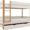 Polini-kids Etagenbett Kinderbett LOLLIPOP 200x90 Cm Mit Zusatzbett-Bettkasten Buchenholz Massiv Weiß -Mytoys Home Store 30551942 01