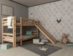 Polini-kids Etagenbett Kinderbett MARK 200x90 Cm Mit Rutsche Buchenholz Massiv Natur -Mytoys Home Store 30551956 04