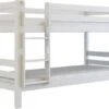Polini-kids Etagenbett Kinderbett MARK 200x90 Cm Buchenholz Massiv Weiß