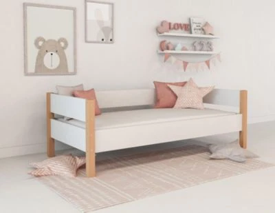 Polini-kids Etagenbett Kinderbett LOLLIPOP 200x90 Cm Buchenholz Massiv Weiß 5 Polini-kids Etagenbett Kinderbett LOLLIPOP 200x90 Cm Buchenholz Massiv Weiß – Bild 3