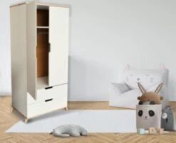 Polini-kids Kleiderschrank LOLLIPOP 77x55x177 Cm Mit 2 Schubladen Buchenholz Massiv Weiß 10 Polini-kids Kleiderschrank LOLLIPOP 77x55x177 Cm Mit 2 Schubladen Buchenholz Massiv Weiß -Mytoys Home Store 30552018 04