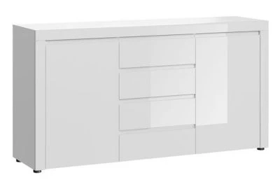 Feldmann-Wohnen Kommode Carini Sideboard 152cm Grifflos 2-türig Mit 4 Schublade 3 Feldmann-Wohnen Kommode Carini Sideboard 152cm Grifflos 2-türig Mit 4 Schublade