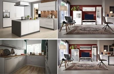 Feldmann-Wohnen Kommode Carini Sideboard 152cm Grifflos 2-türig Mit 4 Schublade 8 Feldmann-Wohnen Kommode Carini Sideboard 152cm Grifflos 2-türig Mit 4 Schublade – Bild 6