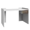 LOMADO® Schreibtisch Jugendzimmer Höhenverstellbar JOHANNESBURG-43 In Weiß Mit Eiche Nb., B/H/T: Ca. 124/77/70 Cm -Mytoys Home Store 30595028 01
