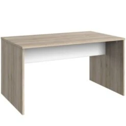 LOMADO® Jugendzimmer Schreibtisch JOHANNESBURG-43 In Eiche Nb. Mit Weiß, B/H/T: Ca. 140/72/70 Cm