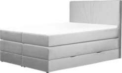 Feldmann-Wohnen Boxspringbett Polsterbett Rouen 140x200cm Mit Topper Bettkasten