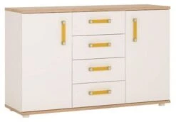 Feldmann-Wohnen Sideboard Alex Kommode 2-türig Mit 4 Schubladen